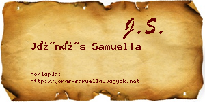 Jónás Samuella névjegykártya